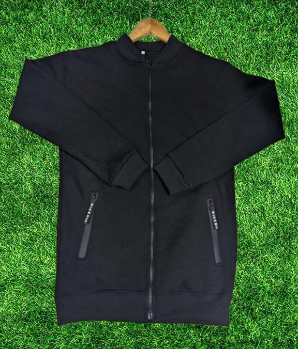 Men's Black Fleece Bomber Jacket - Comfort & Style