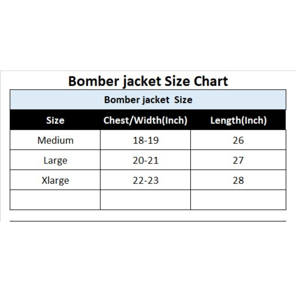 Men's Fleece Bomber Jacket  - Blue, Plain Pattern